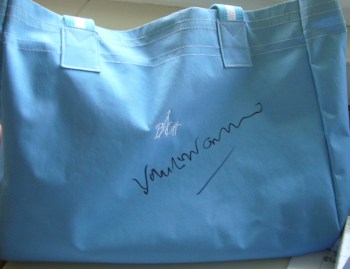 Bachtasche mit Gardiner-Autogramm Bachtasche mit Gardiner-Original-Autogramm, Bonn