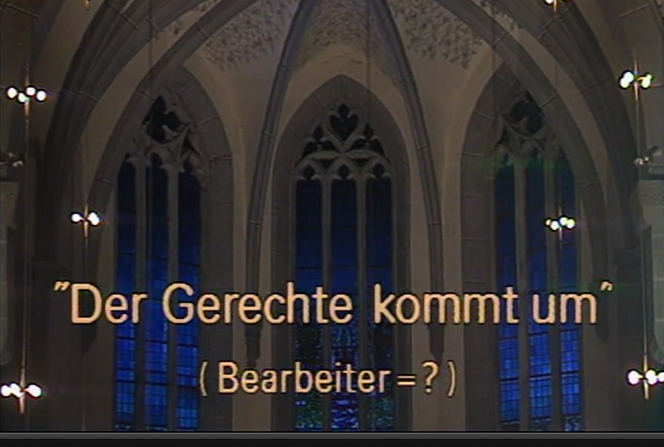 Video: J.S.Bach 7 Kuhnau - Motette "Der Gerechte komm um"