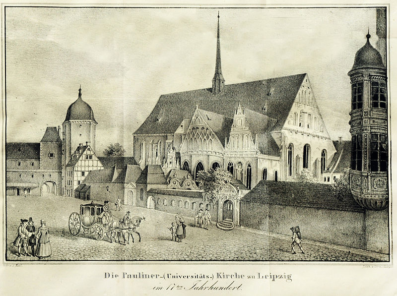 Ehemalige Pauliner - Universitätskirche Leipzig um 1839