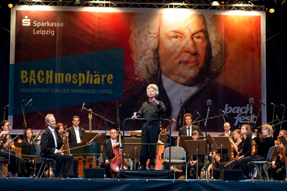 Chorakademie B@ch für uns! auf dem Leipziger Markt Foto: Gert Mothes BachArchiv