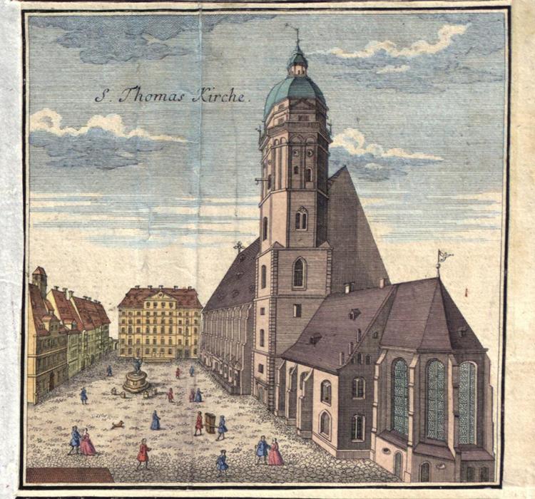 Historisches Bild von der Thomaskirche in Leipzig!