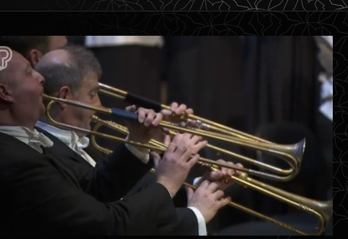 J. E. Gardiner mit der h- Moll-Messe in Paris, April 2015 im Foto sein Trompeten-Ensemble.