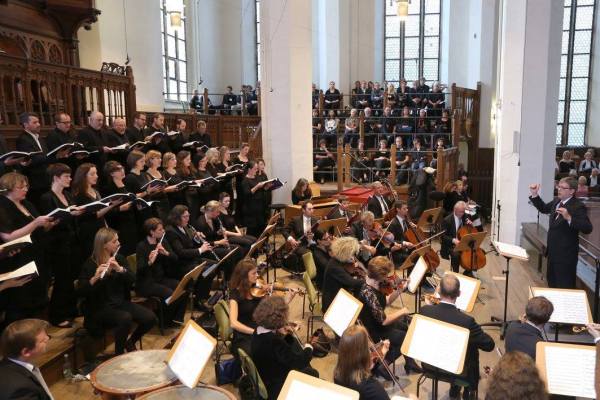 Bachfest Leipzig, 2015, 21.06.2015 Abschlusskonzert, Thomaskirche, Johanna Winkel (Sopran), Anke Vondung (Alt), Daniel Johannsen (Tenor), Tobias Berndt (Bass), Gächinger Kantorei Stuttgart, Bach-Collegium Stuttgart, Leitung: Hans-Christoph Rademann © Bach-Archiv Leipzig/Gert Mothes