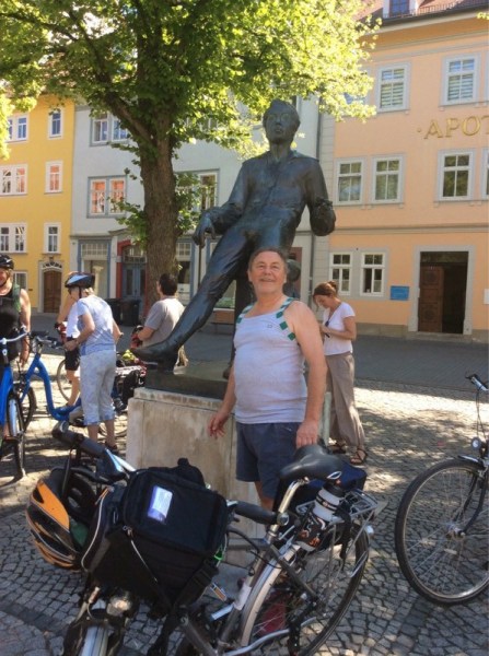 J.S. Bach-Denkmal als Schnösel in Arnstadt (Thüringen)