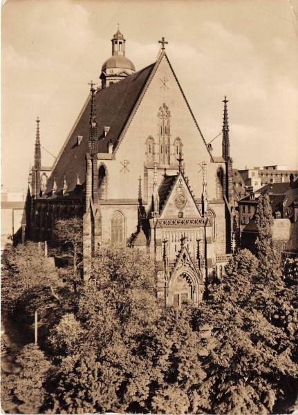 Historische Aufnahme Thomaskirche Leipzig 