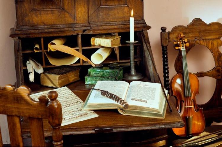 J.S. Bach Komponier-Studio im Bach-Haus-Museum in Eisenach (Thüringen)