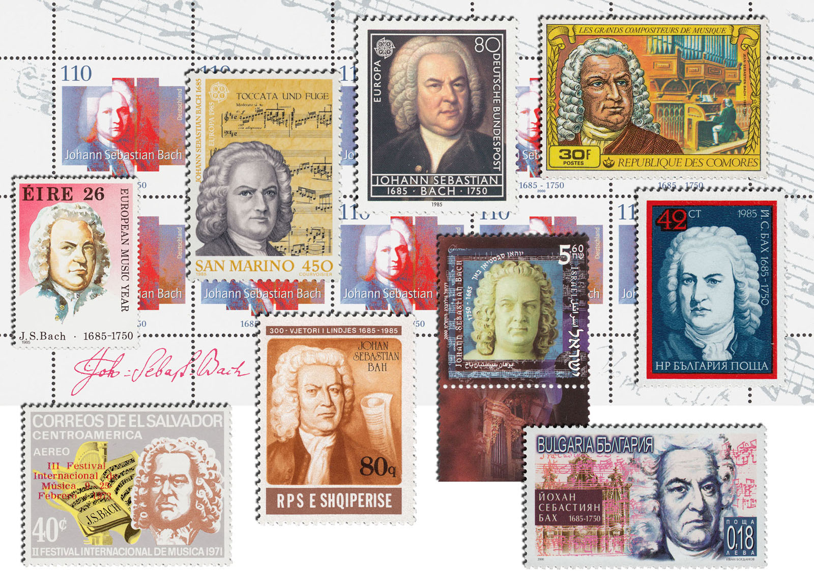Internationale J. S. Bach-Briefmarken